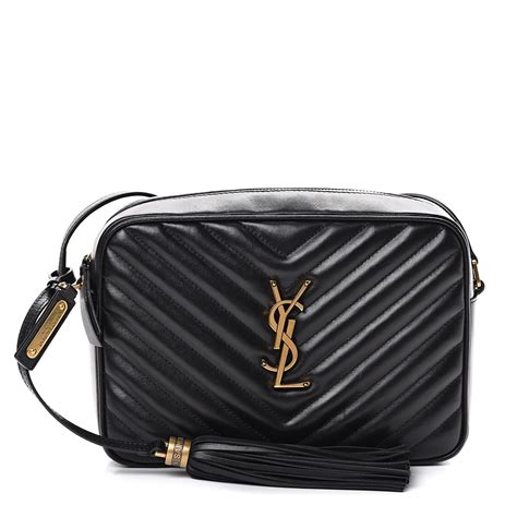 SAINT LAURENT Calfskin Matelasse Monogram Lou .